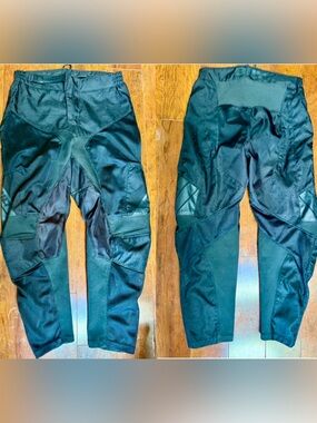 Men's Black Performance Moto Pants